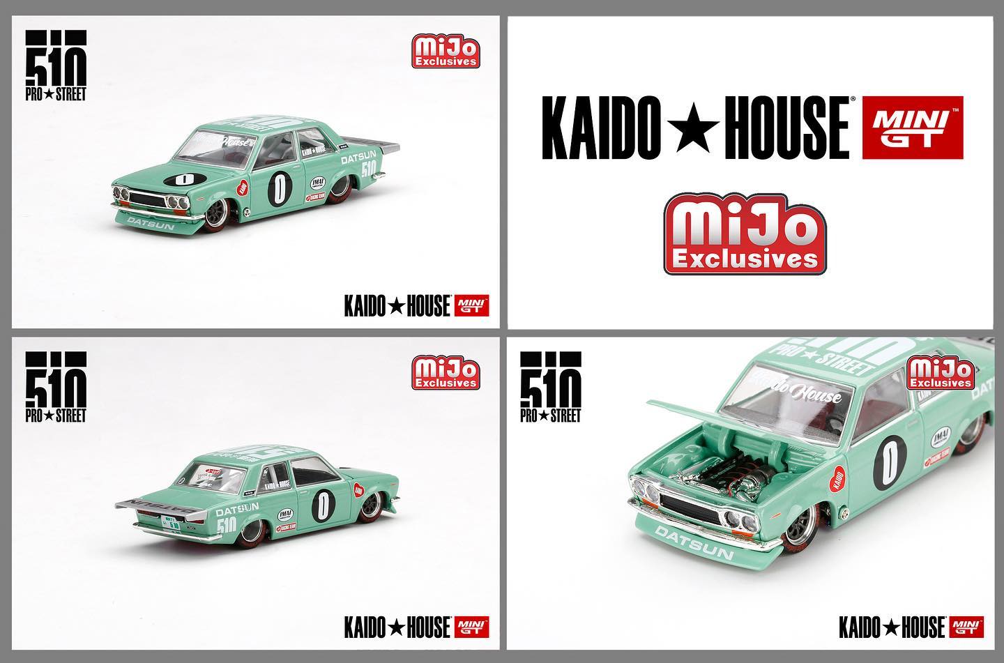 Mini GT x Kaido House 1:64 Datsun 510 Pro Street OG Green