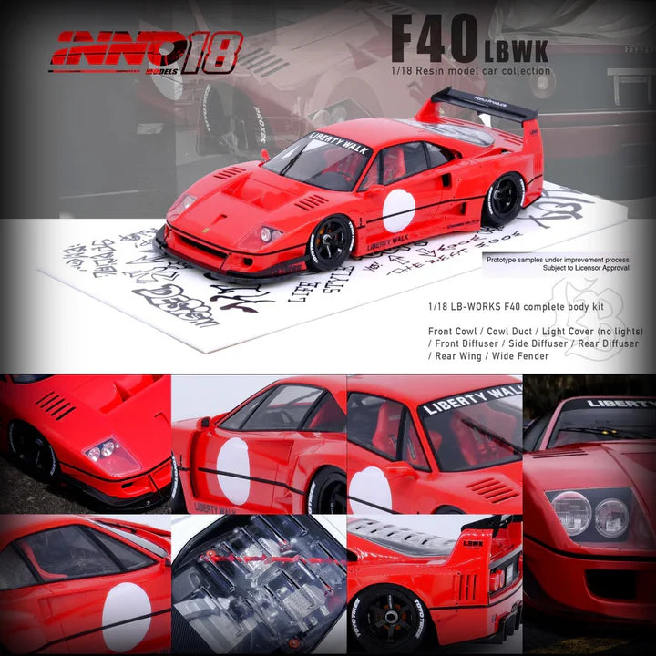 INNO64 1:18 Resin LBWK (F40) Red