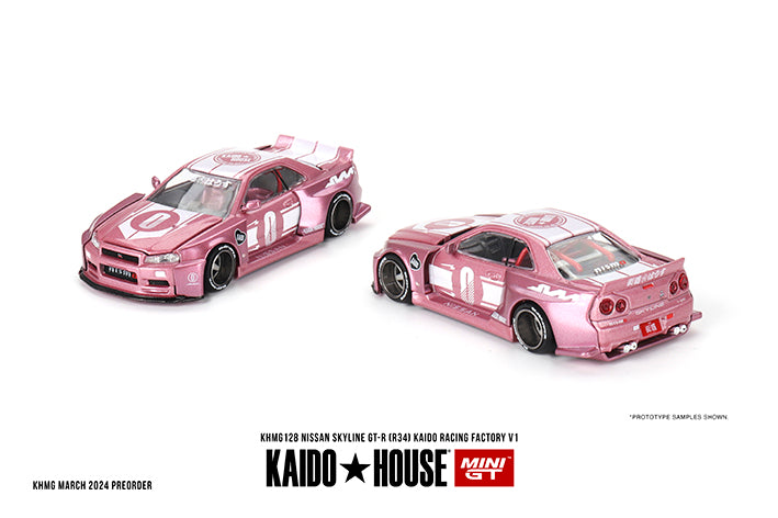 Kaido House x Mini GT 1:64 Nissan Skyline GT-R (R34) KAIDO RACING FACTORY V1