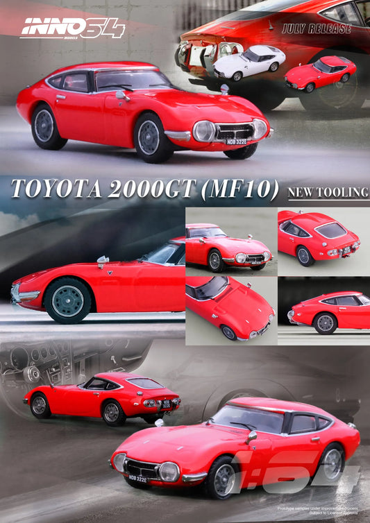 INNO64 1:64 TOYOTA 2000GT Solar Red