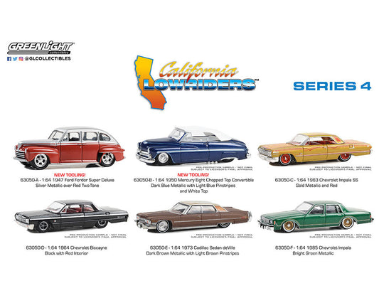 Greenlight 1:64 California Lowriders Series 4 – Set of 6 Assortment