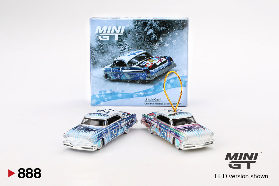 Mini GT 1:64 Lincoln Capri Christmas Hot Rod by Tim Sadchikov 2024 Christmas Edition Limited 9999 pieces