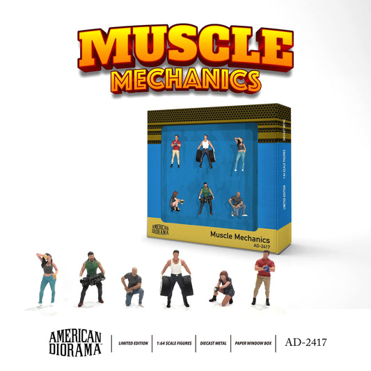 (Preorder) American Diorama 1:64 Figure Set - Muscle Mechanics