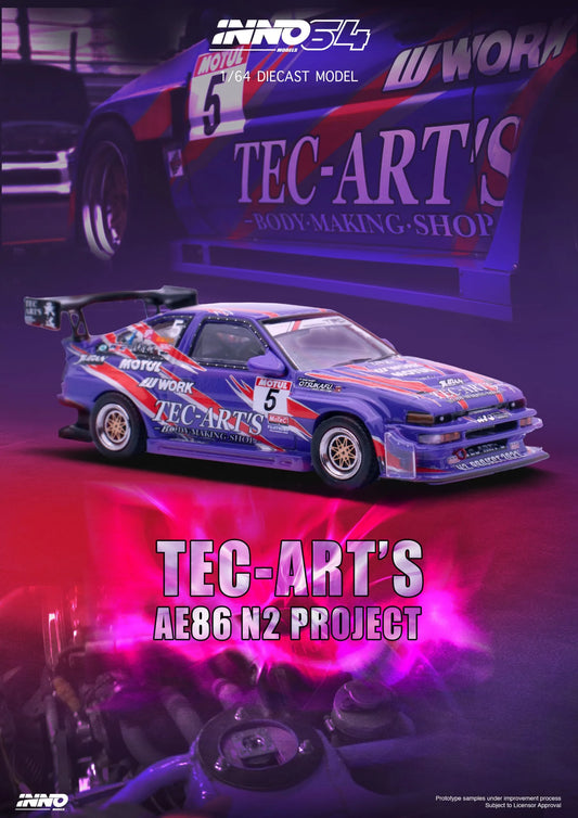 INNO64 1:64 Toyota Sprinter Trueno AE86 N2 BY Tec-Art's