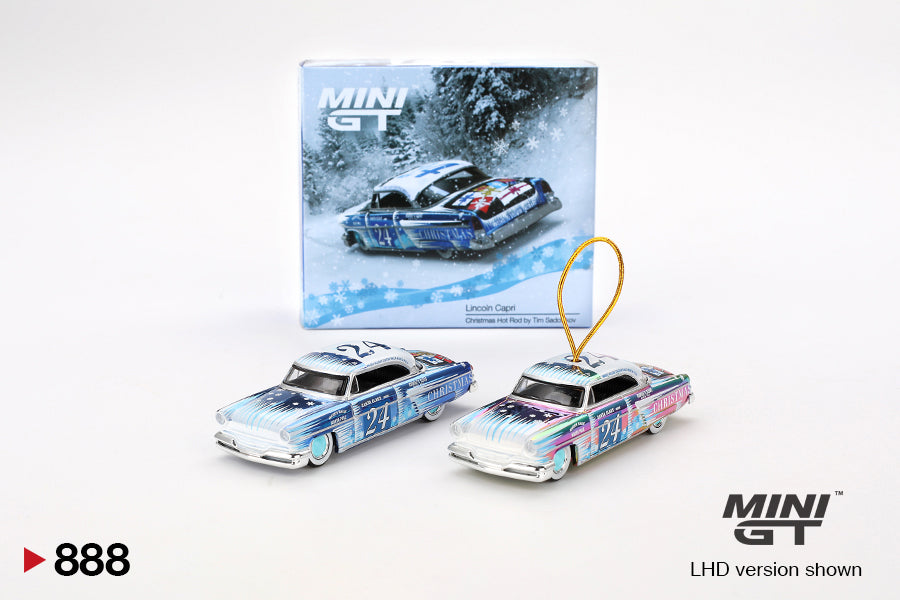 Mini GT 1:64 Lincoln Capri Christmas Hot Rod by Tim Sadchikov 2024 Christmas Edition Limited 9999 pieces