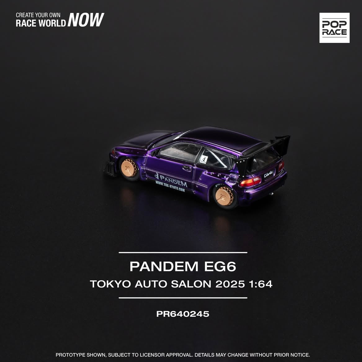 Pop Race 1:64 Pandem Civic EG6 Tokyo Auto Salon 2025