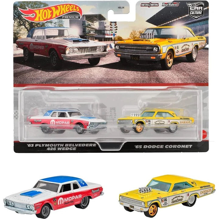 Hot Wheels Premium '63 Plymouth, '65 Dodge Coronet Twin Pack