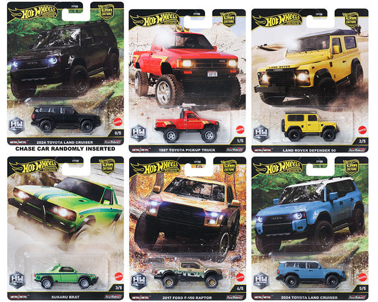 (Preorder) Hot Wheels 1:64 Car Culture 2024 H Case – HW Off Road Set of 5