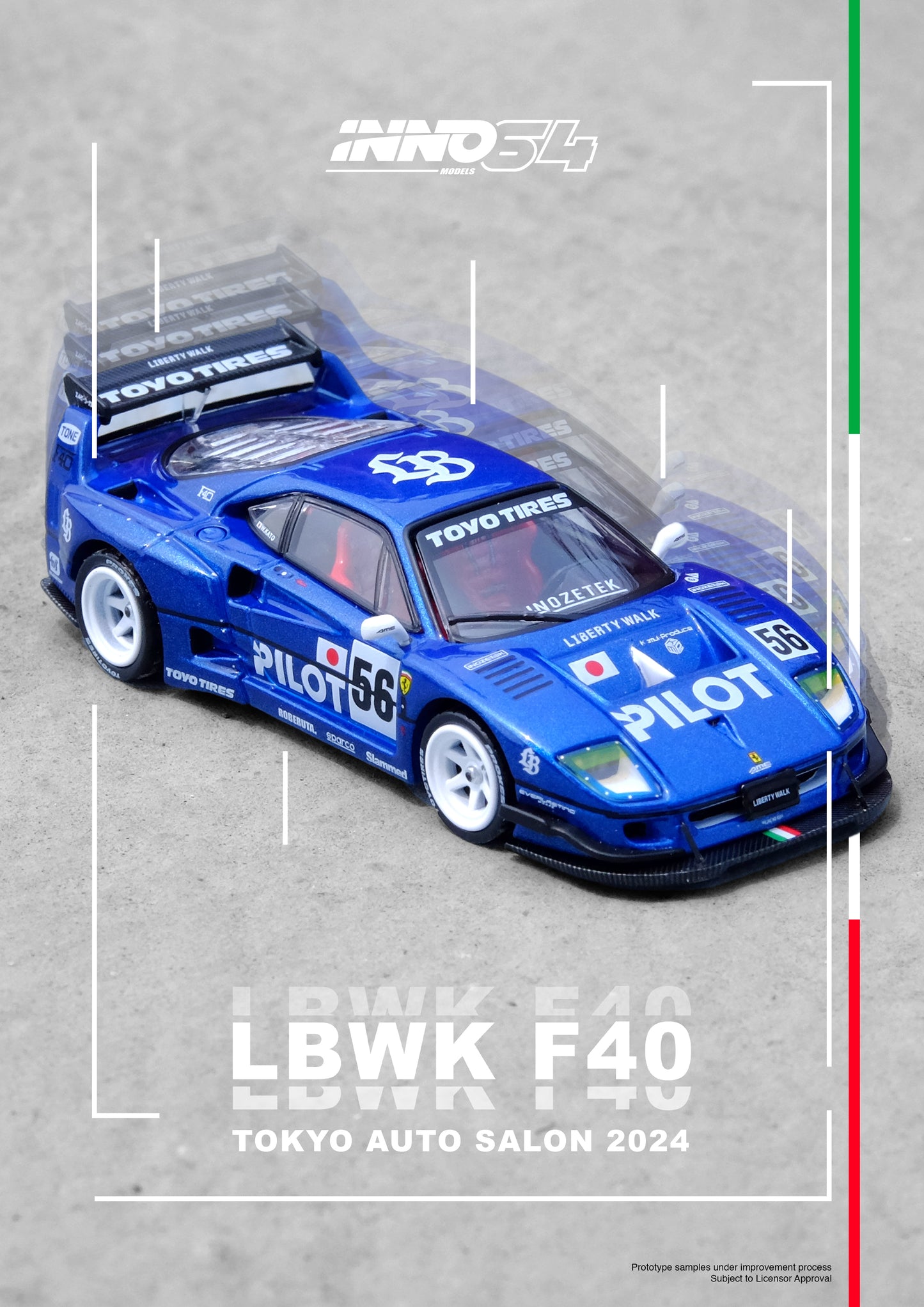 INNO64 1:64 LBWK F40 Tokyo Auto Salon 2024