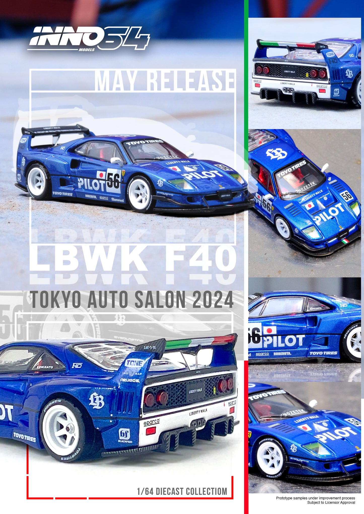 INNO64 1:64 LBWK F40 Tokyo Auto Salon 2024