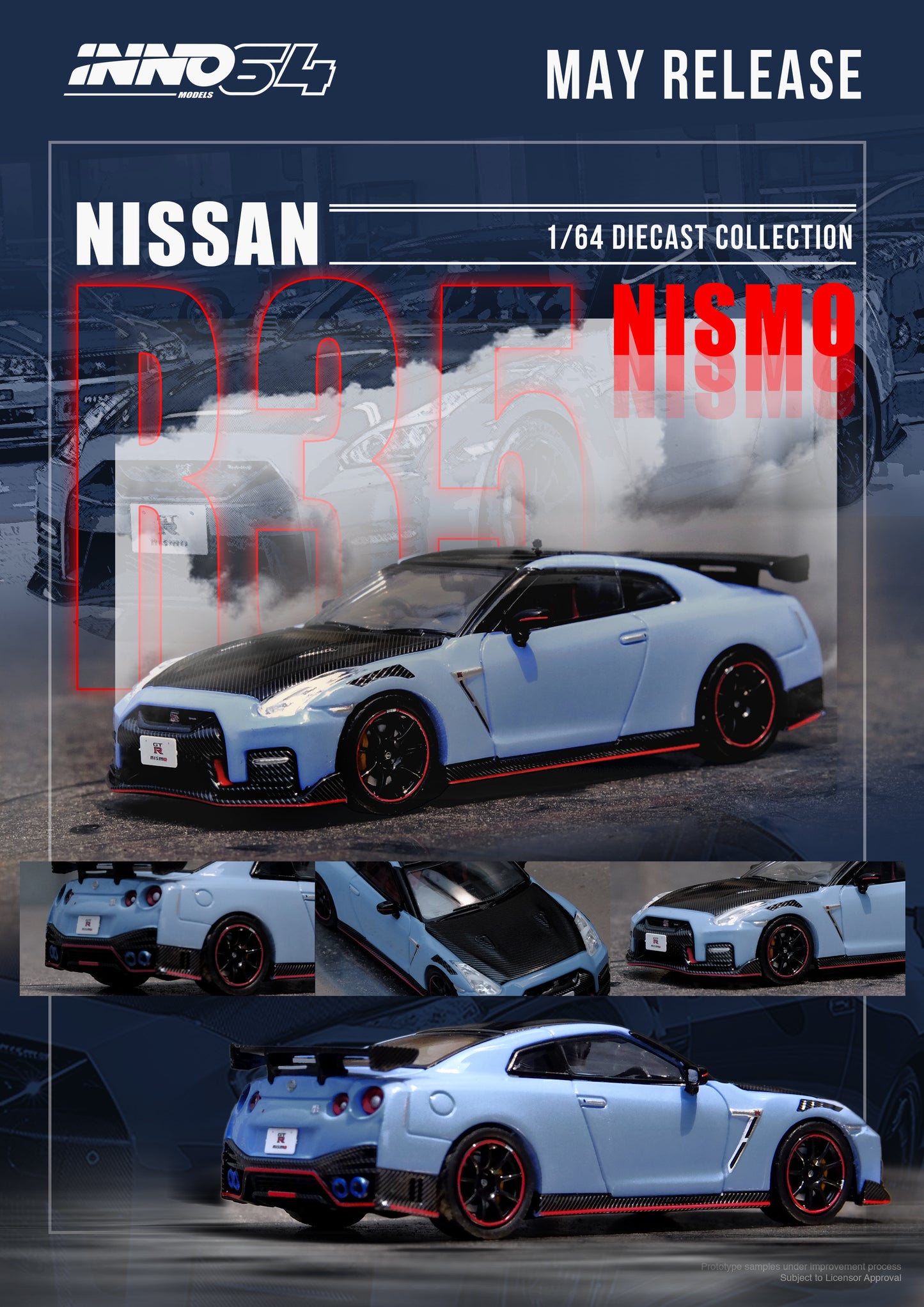 INNO64 1:64 Nissan GT-R (R35) Nismo Special Edition 2022 Stealth Grey