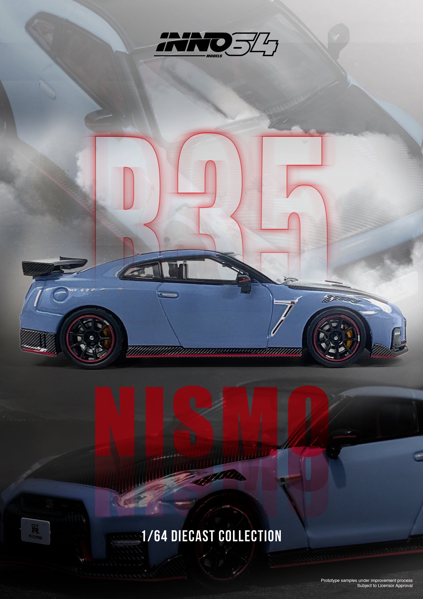 INNO64 1:64 Nissan GT-R (R35) Nismo Special Edition 2022 Stealth Grey