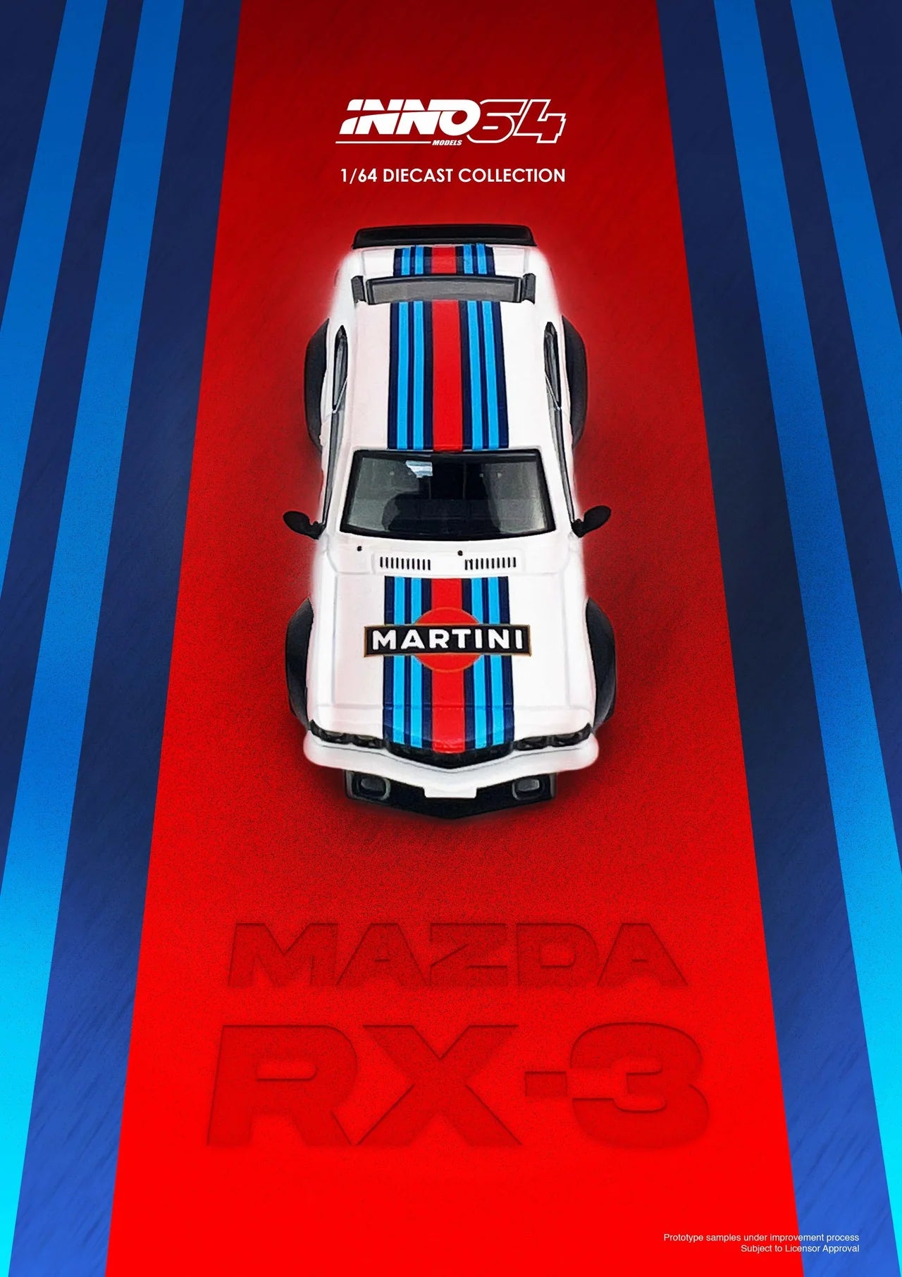 (Preorder) INNO64 1:64 Mazda Savanna RX3 "MARTINI RACING" Livery