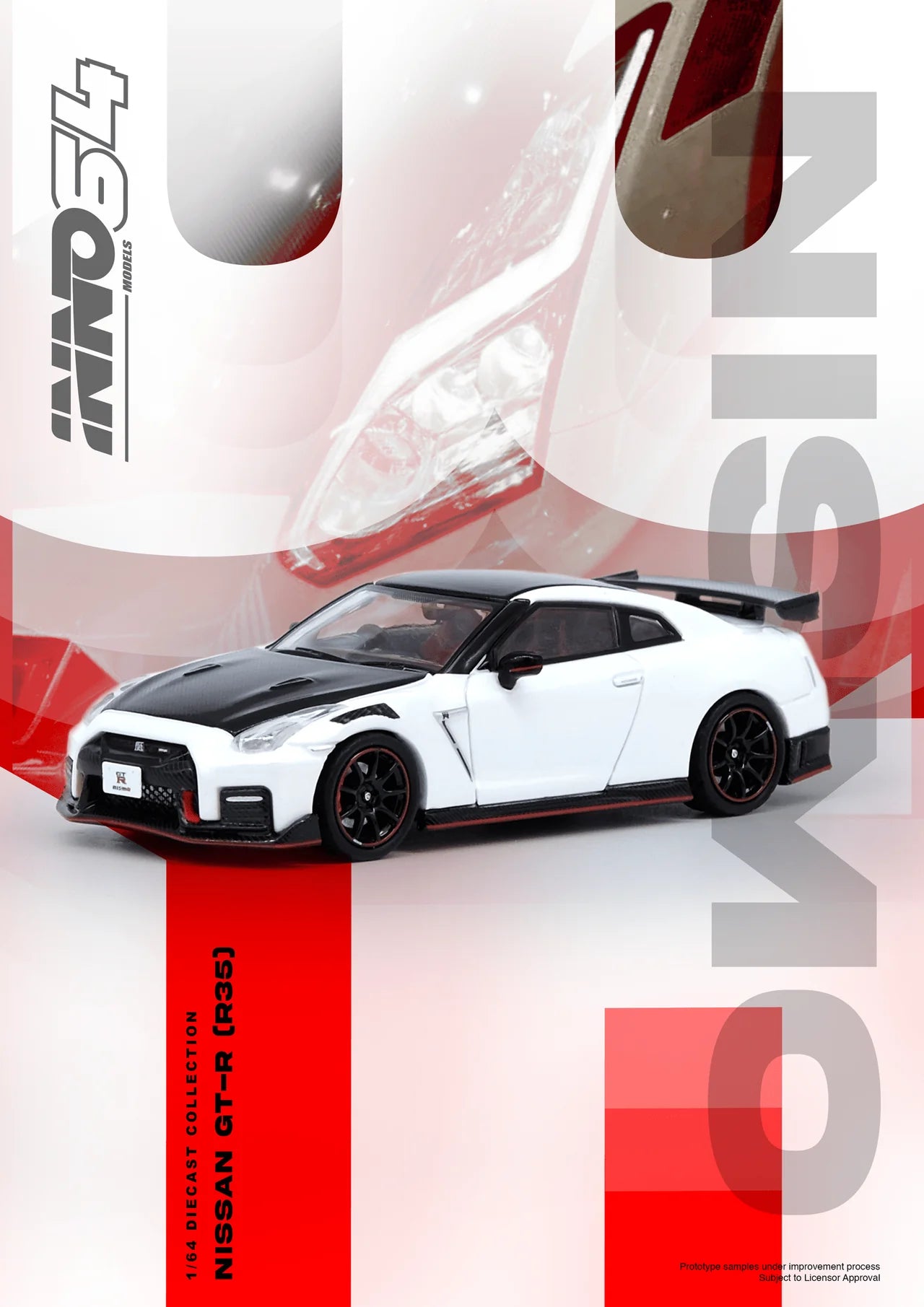 (Preorder) INNO64 1:64 Nissan GT-R (R35) NISMO White