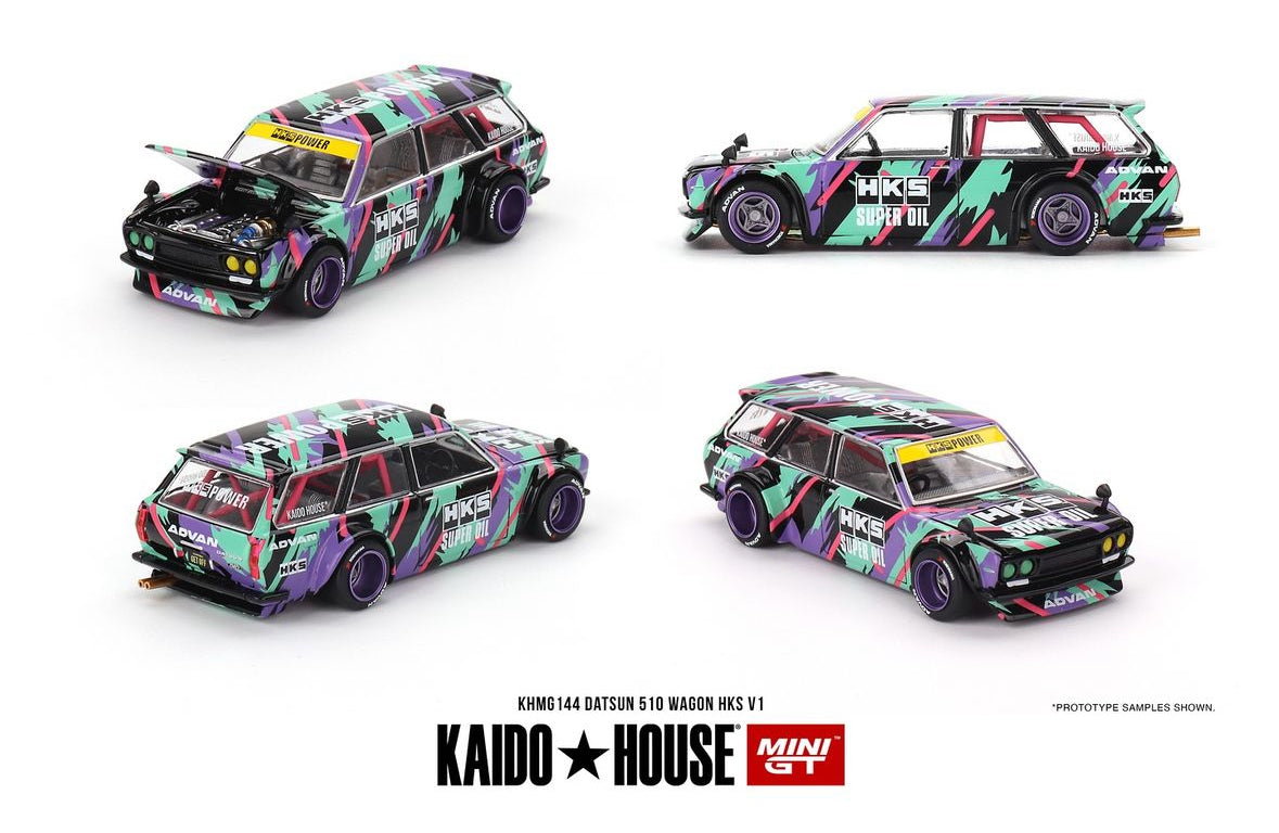 (Preorder) Kaido House x Mini GT 1:64 Datsun 510 Wagon HKS V1