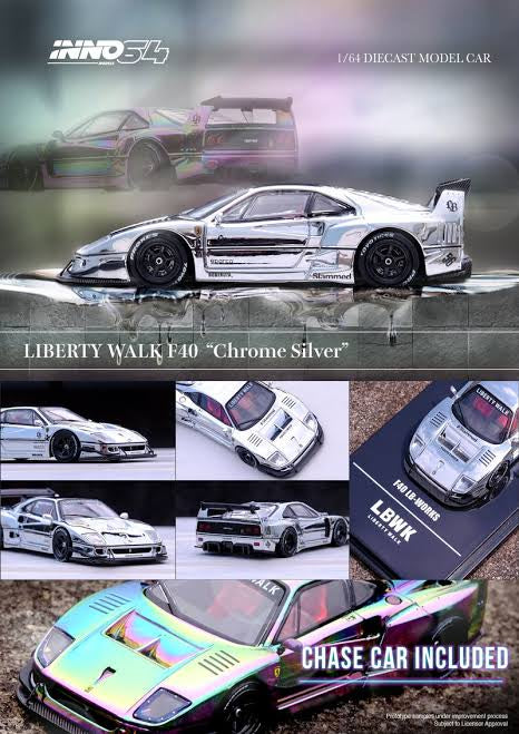 INNO64 - LBWK F40 Silver Chrome (Beijing Special)