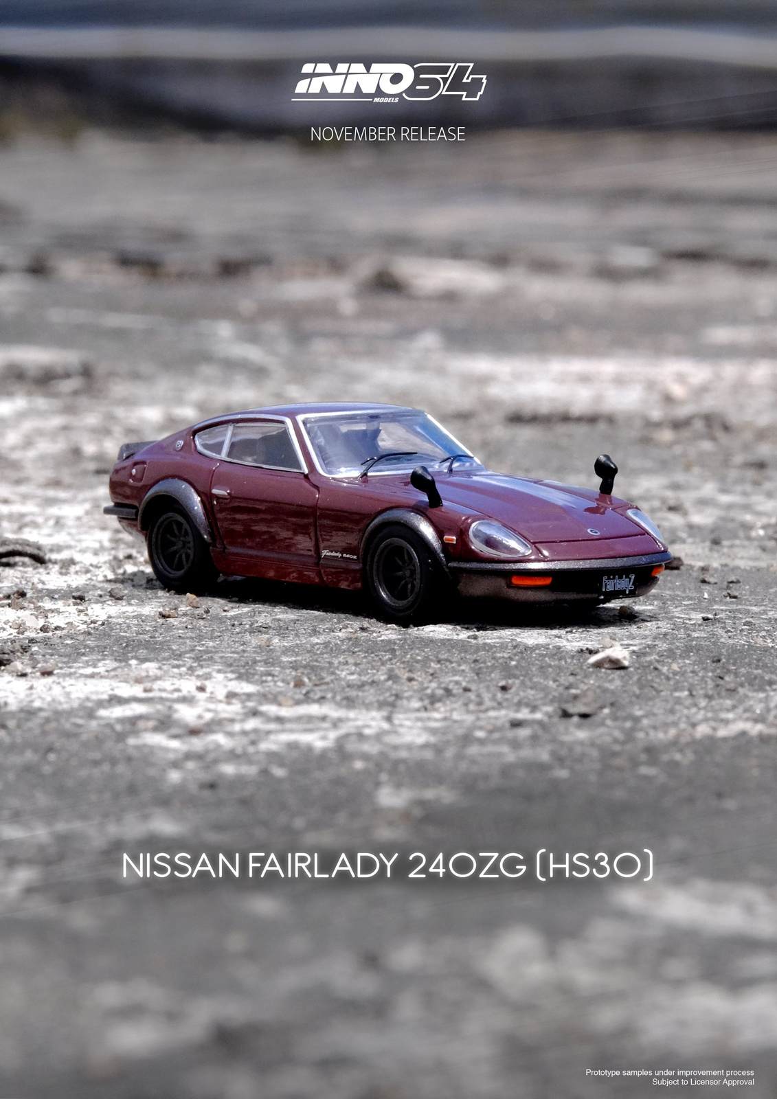 INNO64 1:64 Nissan 240ZG (HS30) Maroon