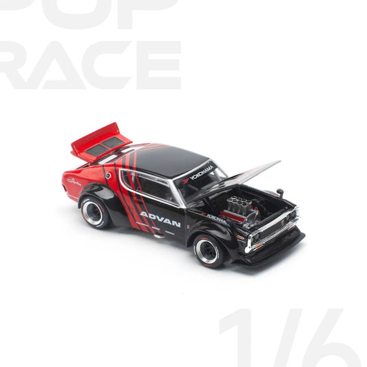 Pop Race 1:64 Skyline KPGC110 (Kenmeri) Advan Livery