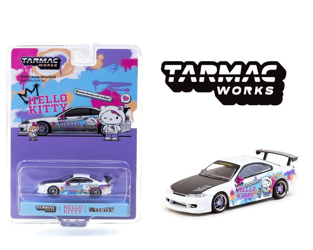 Tarmac Works 1:64 Vertex Nissan Silvia S15 Hello Kitty Special Limited Edition – Indonesia Exclusives