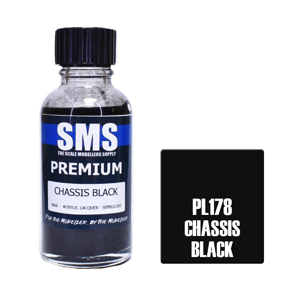 Premium CHASSIS BLACK (SEMI GLOSS BLACK) 30ml PL178