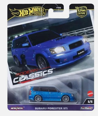 (SOLID CASE) Hot Wheels 1:64 Car Culture 2024 Modern Classics Subaru Forester STi (International Sticker)