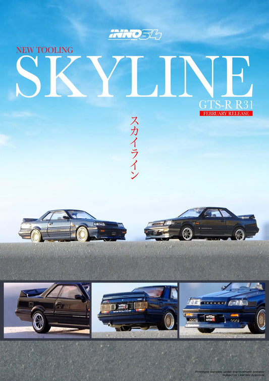 INNO64 1:64 Nissan Skyline GTS-R (R31) Dark Blue