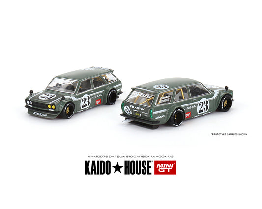 Kaido House x Mini GT 1:64 Datsun KAIDO 510 Wagon CARBON FIBRE V3