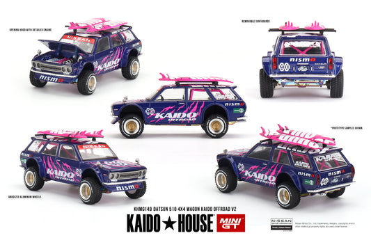 (Preorder) Kaido House x Mini GT 1:64 Datsun 510 4x4 Wagon Kaido Offroad V2