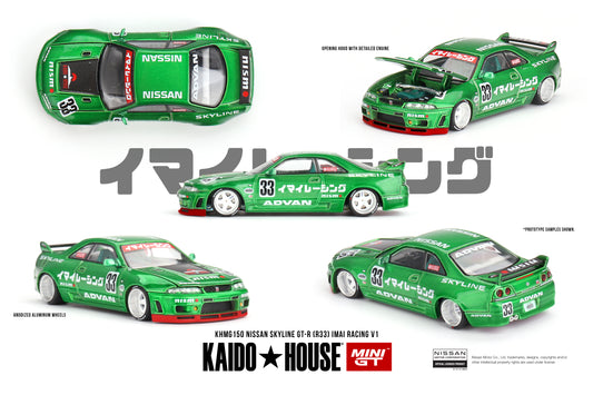 (Preorder) Kaido House x Mini GT 1:64 Nissan Skyline GT-R (R33) Imai Racing V1