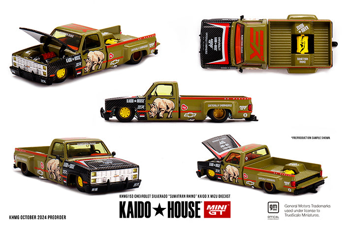 (Preorder) Kaido House x Mini GT 1:64 Chevrolet Silverado “Sumatran Rhino” KAIDO x MIZU Diecast