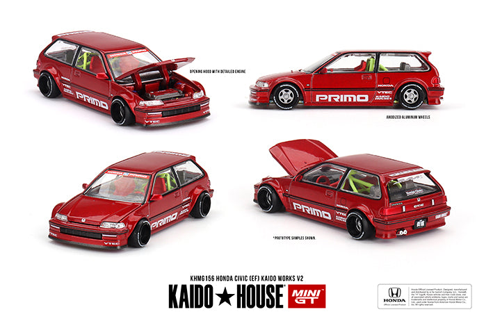 (Preorder) Kaido House x Mini GT 1:64 Honda Civic (EF) Kaido Works V2