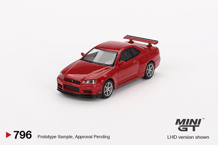 (Preorder) Mini GT 1:64 Nissan Skyline GT-R (R34) V-Spec Active Red