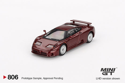 Mini GT 1:64 Bugatti EB110 GT Dark Red Metallic