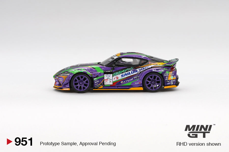 (Preorder) Mini GT 1:64 Toyota GR Supra KUHL 2021 D1GP EVANGELION RACING / D1 Blister Packaging