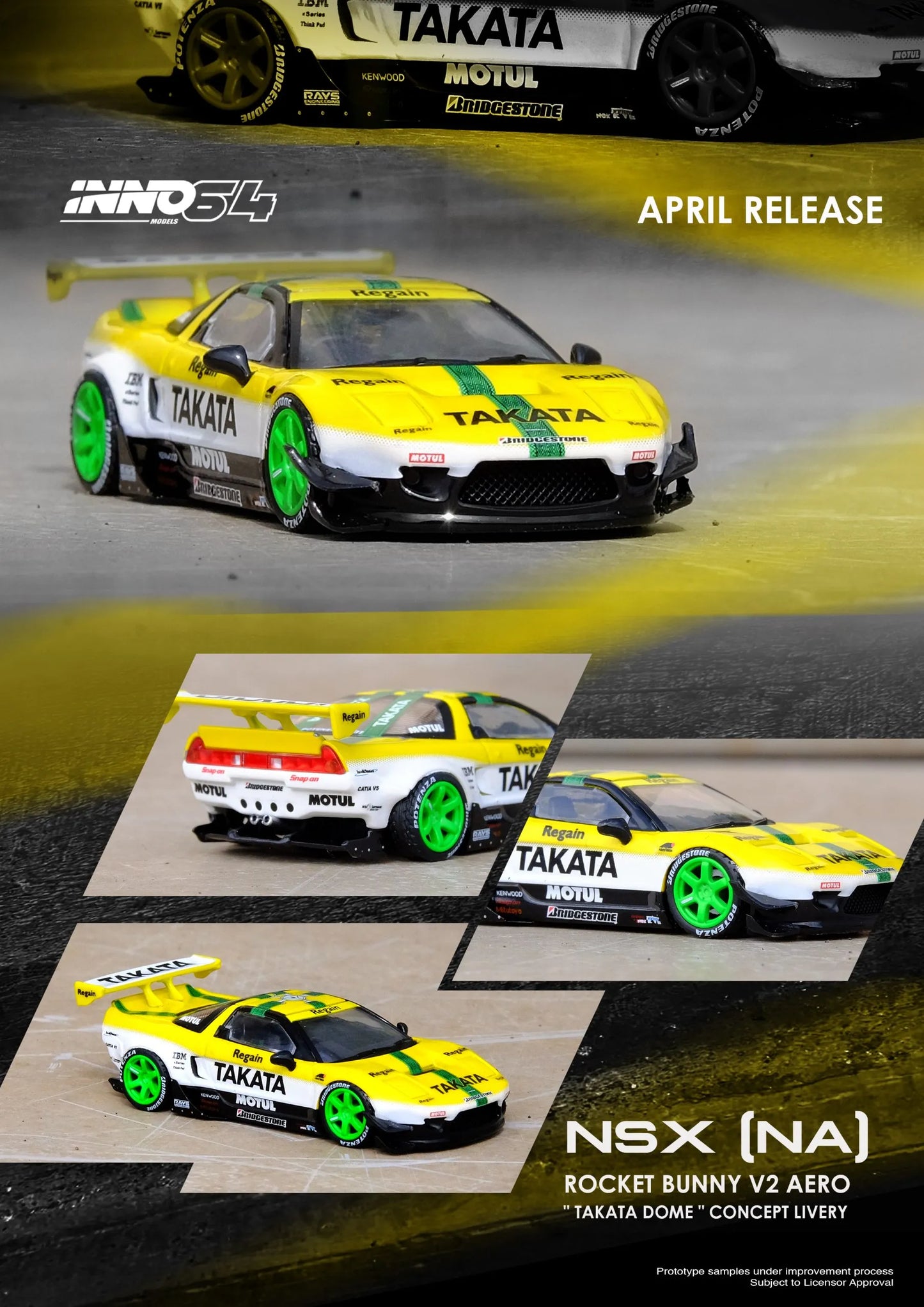 INNO64 1:64 NSX (NA) ROCKET BUNNY V2 AERO "TAKATA DOME" Concept Livery