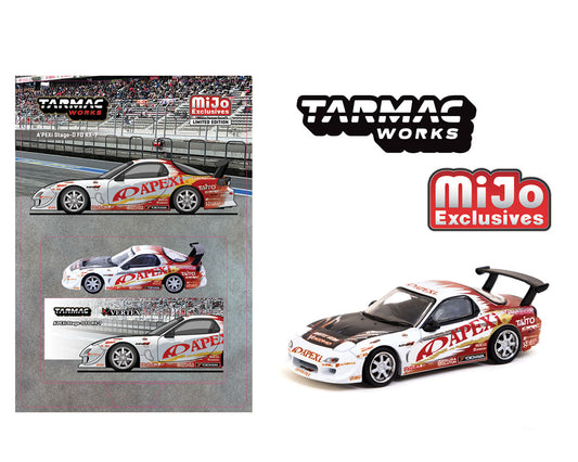 Tarmac Works 1:64 A’PEXi Stage-D FD Mazda RX-7 – White – Global64 – MiJo Exclusives