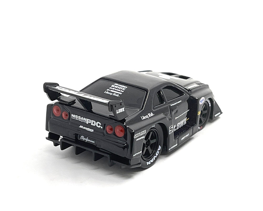 Muscle Machines 1:64 LBWK 1999 Nissan Skyline GT-R R34 – Black – Liberty Walk – Mijo Exclusives