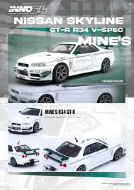 INNO64 1:64 NISSAN SKYLINE GT-R (R34) V-SPEC N1 TUNED BY "MINES"