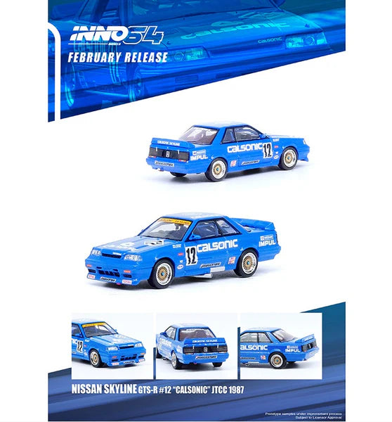 INNO64 1:64 Nissan Skyline GTS-R (R31) #12 "Calsonic" Japan Touring Car 1989