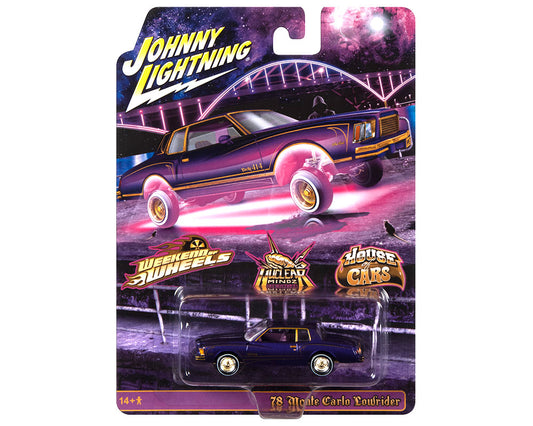 Johnny Lightning 1:64 Weekend Of Wheels 2023 Exclusive 1978 Chevrolet Monte Carlo Lowrider – Purple