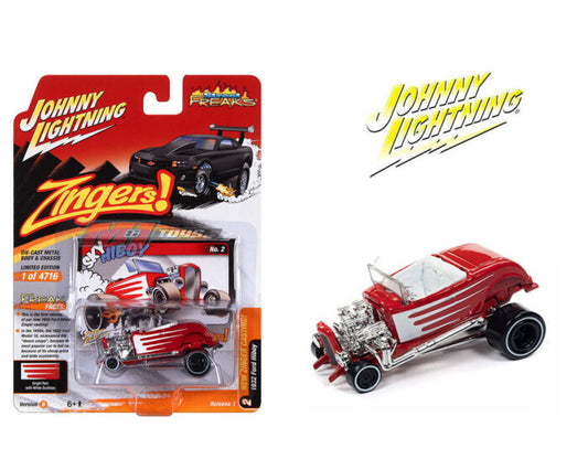 Johnny Lightning 1:64 Street Freaks 2023 Release 1 Version B 1932 Ford Hiboy – Red – Solid Pack