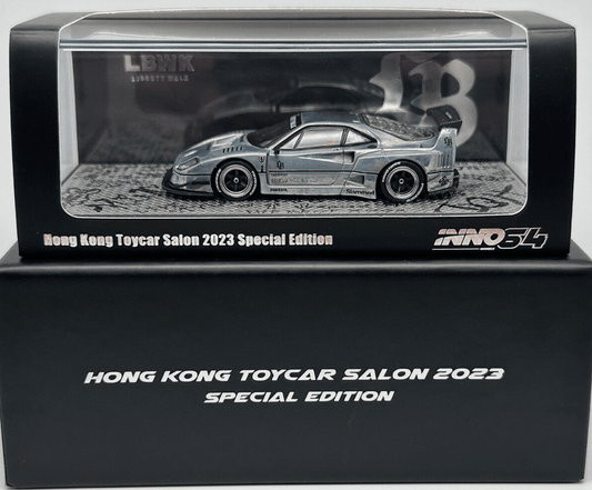 INNO64 Ferrari F40 LBWK Matte Black Hong Kong Toycar Salon 2023 Special Edition CHASE