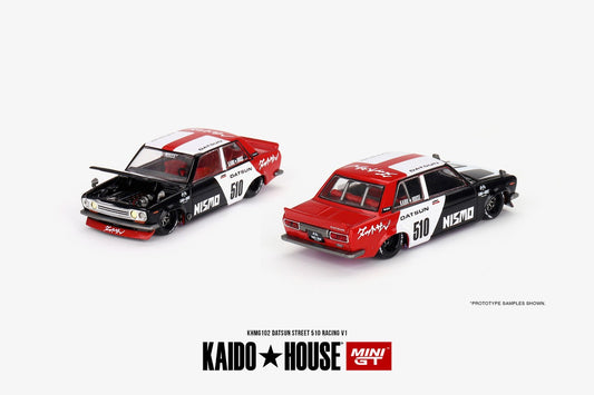 Kaido House x Mini GT 1:64 Datsun Street 510 Racing V1 'Nismo'