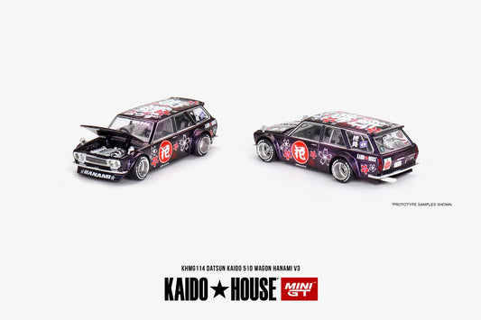 Kaido House x Mini GT 1:64 Datsun KAIDO 510 Wagon Hanami V3