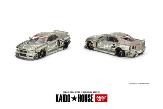 Kaido House x Mini GT 1:64 Nissan Skyline GT-R (R34) Kaido Works V4