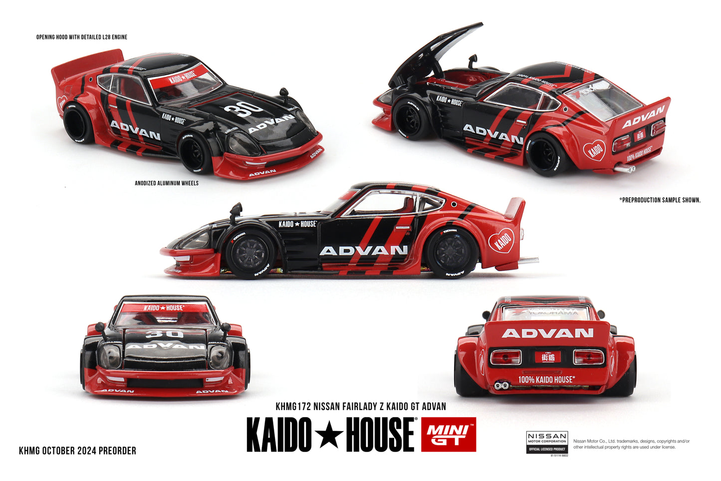 (Preorder) Kaido House x Mini GT 1:64 Nissan Fairlady Z Kaido GT ADVAN