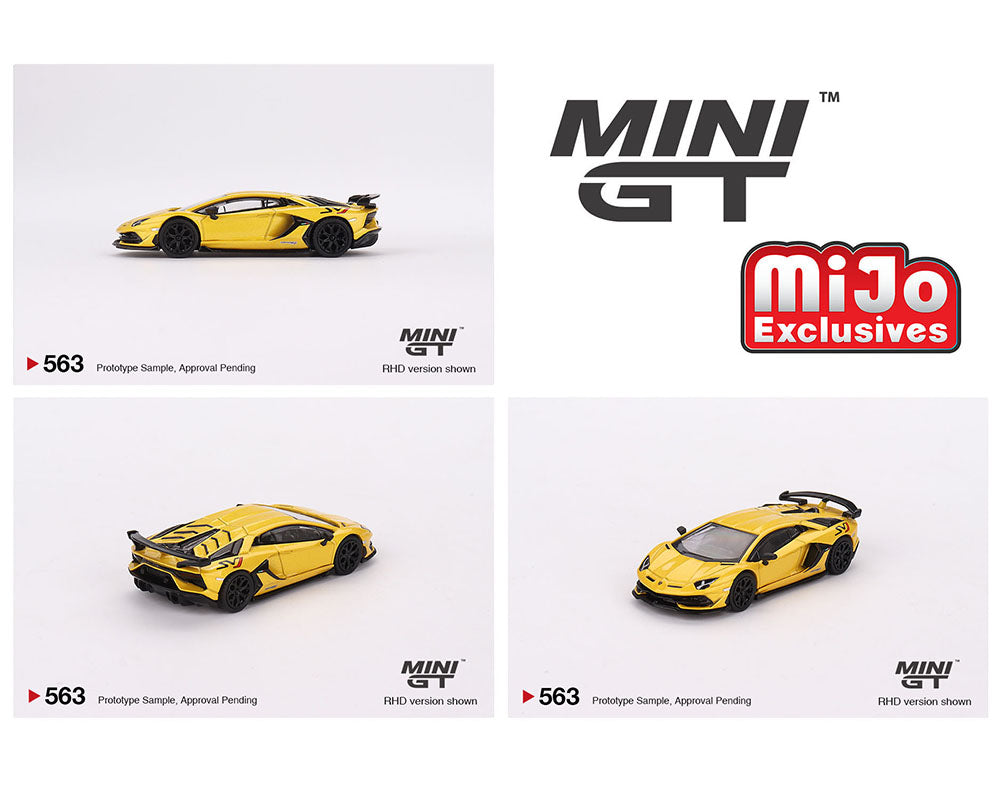 Mini GT 1:64 Lamborghini Aventador SVJ – New Giallo Orion – Mijo Exclusives