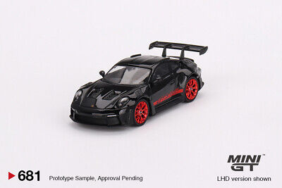 (Preorder) Mini GT 1:64 Porsche 911 (992) GT3 RS Black with Pyro Red RHD Model