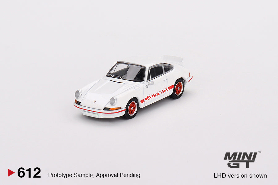 Mini GT 1:64 Porsche 911 Carrera RS 2.7 Grand Prix – White with Red Livery