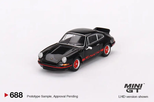 Mini GT 1:64 Porsche 911 Carrera RS 2.7 - Black with Red Livery